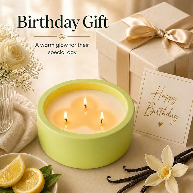 Scented Candles for Home Scented, Non Toxic Soy Candle for Women & Men, Matte Ceramic Jar Perfect Luxury Home Fragrance, Elegant Décor & Gift