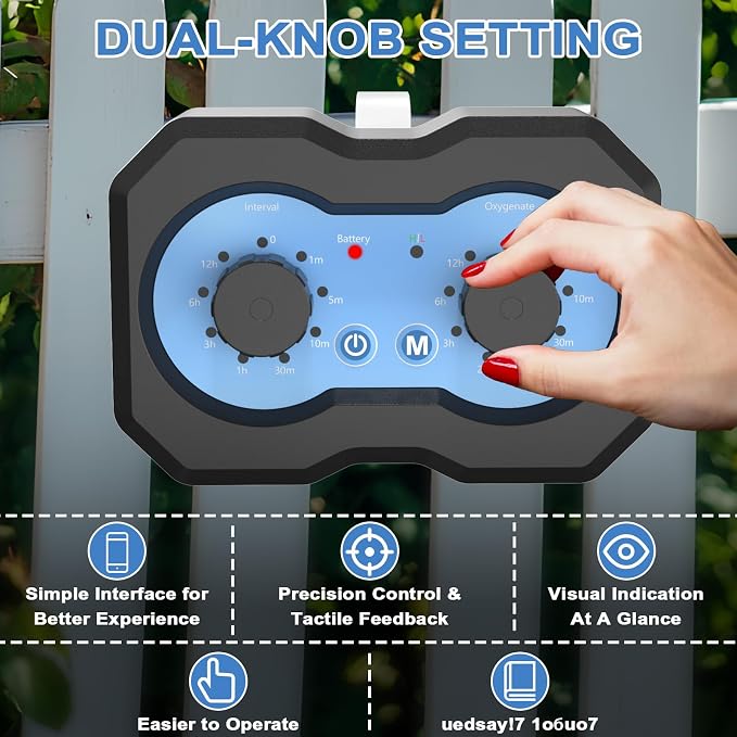 Lewisia 3W Solar Pond Aerator with Timer Control Air Pump Battery Aeration Kit Fish Tank Bubble Oxygenator