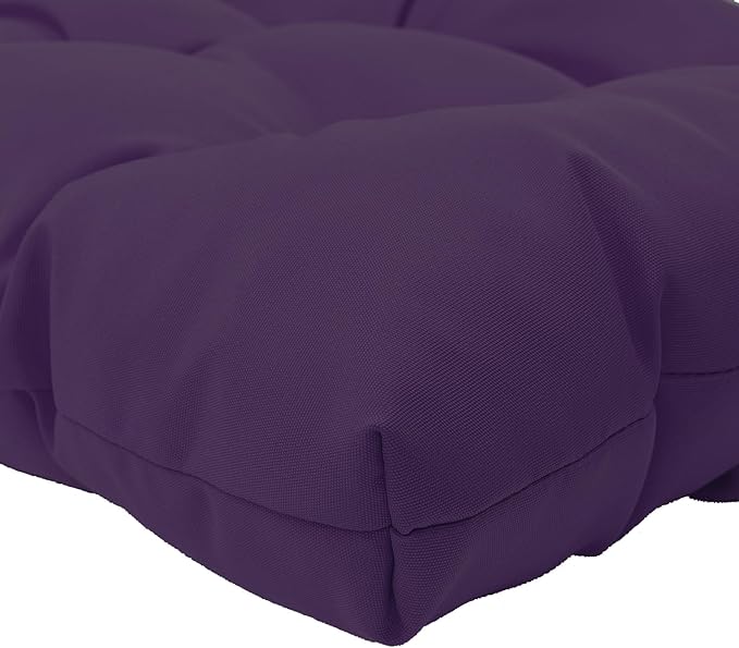QILLOWAY Outdoor High Back Chair Cushion for Adirondack, All Weather Rocking Chair Cushions Thick Padded Replacement for Patio Furniture,Purple