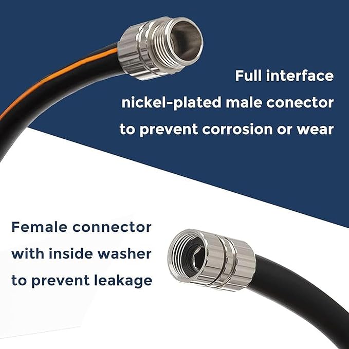 Giraffe Tools Garden Hose 5/8", Custom Length, Heavy Duty, No Kink, Flexible, Rubber Garden Hose, Leakproof Water Hose, 600 Burst PSI, 100ft Male to Female Hose