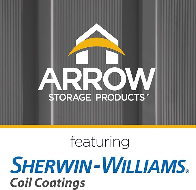 Arrow Sheds 6' x 4' Outdoor Steel Storage Shed, Grey
