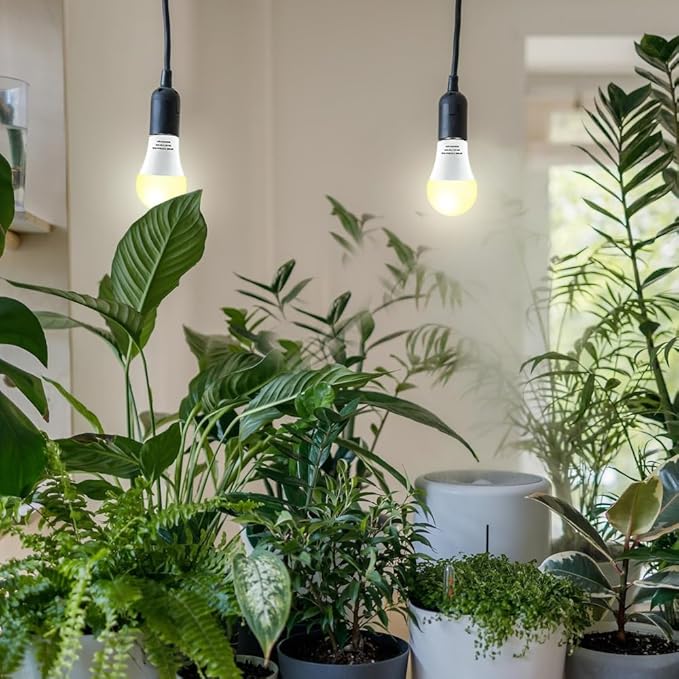 6 Pack LED Grow Light Bulbs A19 Bulb, Full Spectrum Plant Light Bulb, 9W E26 Grow Bulb Replace up to 80W, Grow Light for Indoor Plants, Flowers, Greenhouse, Indore Garden, Hydroponic