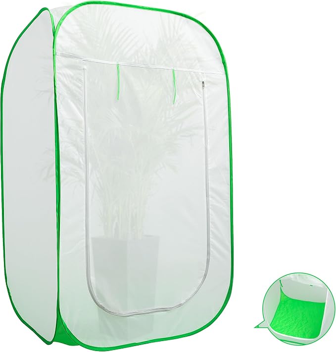 35 x 35 x 59 Inch Pop Up Winter Frost Plant Cover, Gardening Plants Freeze Protection Tent, Warm Plant Protector Enclosure for Snow Frost Protection Indoor & Outdoor