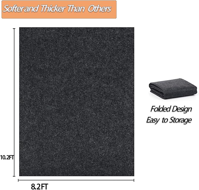 Ahpuhtan 10.2 * 8.2 FT Outdoor Storage Shed Mat, Waterproof Storage Shed Flooring Mat, Anti-Slip Patio Furniture Floor Scratch Prevention Mat, Dustproof Outdoor Carport Mat