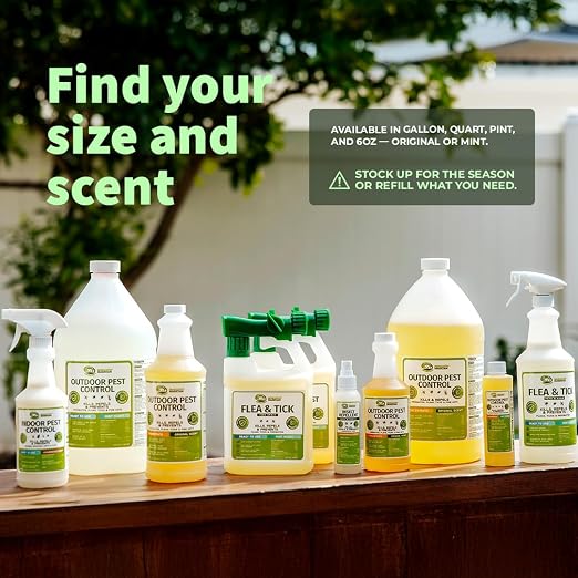 Mosquito Magician Liquid Concentrate – Kills Mosquitoes, Fleas & Fire Ants, Repels and Prevents Ticks – Essential Oil Yard Treatment Spray – for Sprayers, Foggers & Misting Systems – 32 oz, Original