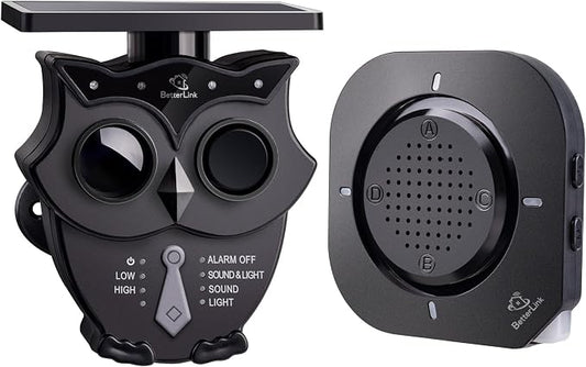 Driveway Alarm -1/2 Mile Long Range Solar Driveway Alarm System IP65 Weatherproof Outdoor Motion Detectors&Sensor 120dB Alert System Monitor&Protect Outdoor/Indoor Property(Gray)