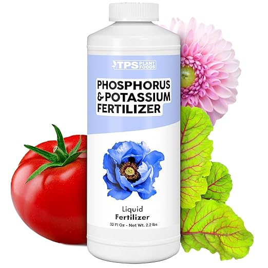 Phosphorus & Potassium Fertilizer – Liquid Bloom Booster for Strong Roots, Better Blooms & Improved Fruit Development, 32 oz