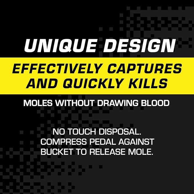 Tomcat Mole Trap, Innovative and Effective Mole Remover Trap Kills Without Drawing Blood, Reusable and Hands-Free, 2 Traps
