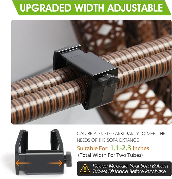 Adjustable Outdoor Furniture Clips Patio Sofa Clips,Sectional Sofa Furniture Chair Clips,Rattan Furniture Clamps Wicker Chair Fasteners, Connect The Sectional or Module Outdoor Couch Patio Furniture