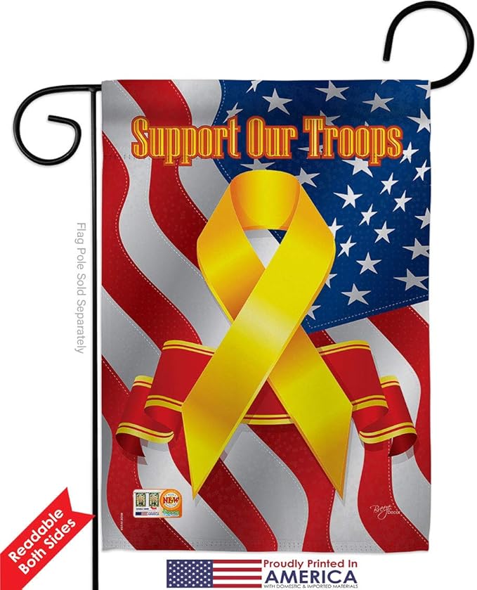 Chinese New Year Luck Garden Flag - Pack Spring Lunar Good Prosperous Seasonal Arrival Blessing Support Our Troops - House Decoration Banner Small Yard Gift Double-Sided Made In USA 13 X 18.5