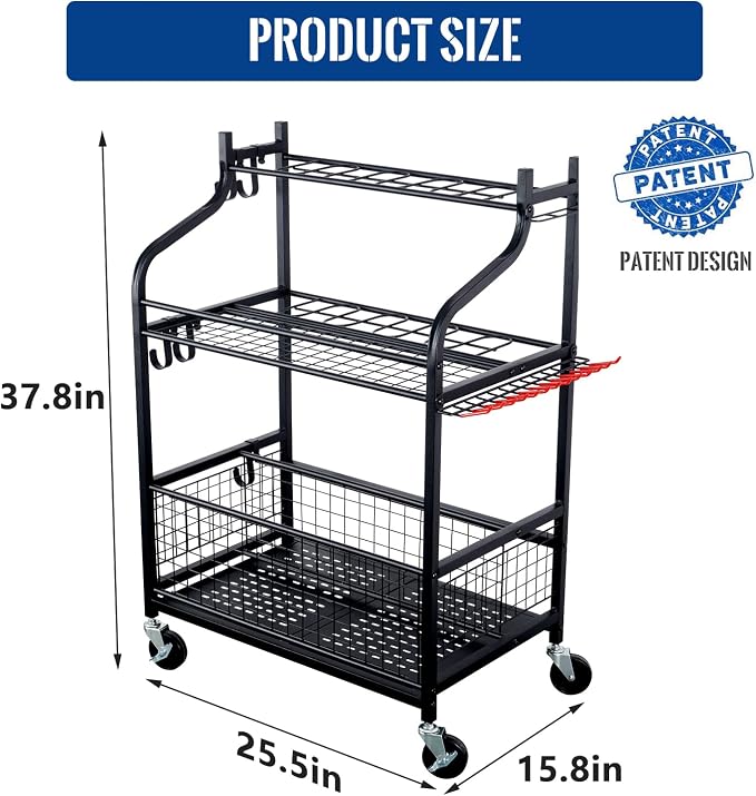 Mythinglogic Garden Alloy Steel Tool Organizer for Garage, Garage Bike Rack Storage Organizer