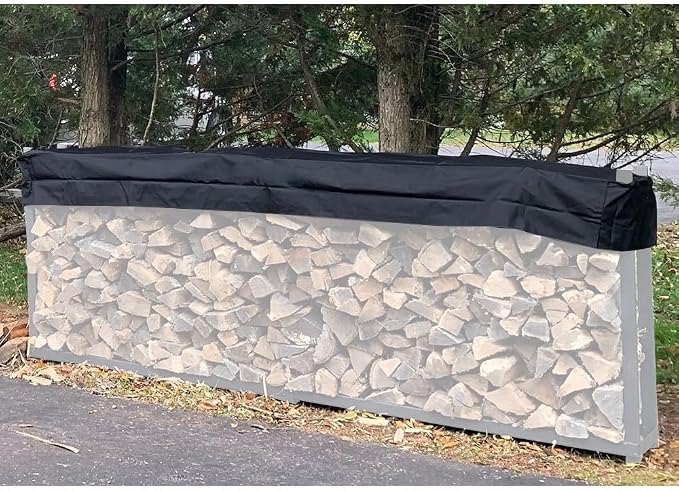 Firewood Rack Top Cover Waterproof Replacement for 10 Foot Heavy Duty Storage Log Rack (Not The Full Cover)