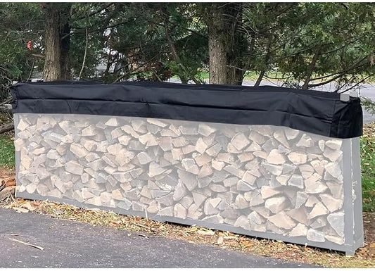 Firewood Rack Top Cover Waterproof Replacement for 10 Foot Heavy Duty Storage Log Rack (Not The Full Cover)