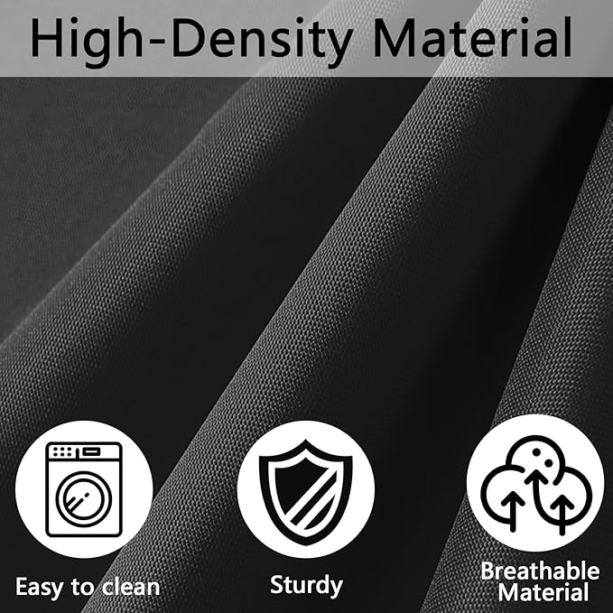 14Pieces Patio Cushion Covers Replacement Outdoor Couch Cushions Covers Splashproof Sofa Slipcovers Set with Zippers,Patio Furniture Protector Cover Only(Black,25.6×25.6×3.94inches)
