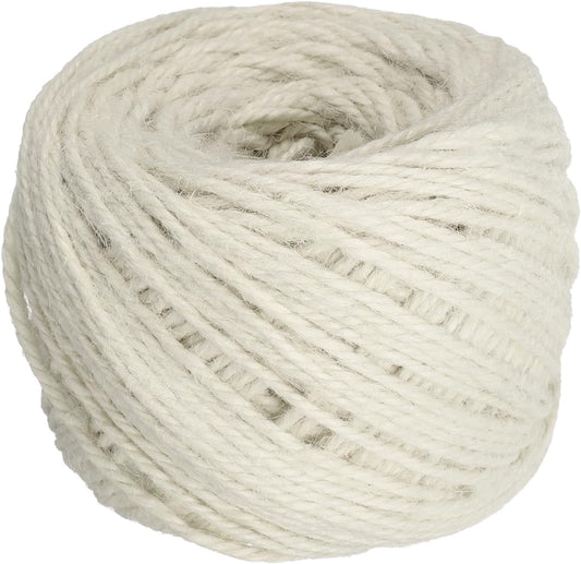 uxcell 328 Feet Natural Jute Twine String,3mm Thin Garden Twine Rope Colored Plant String Cord for DIY Art Crafts Gift Wrapping Decoration Packing Gardening Plant Hanger,White