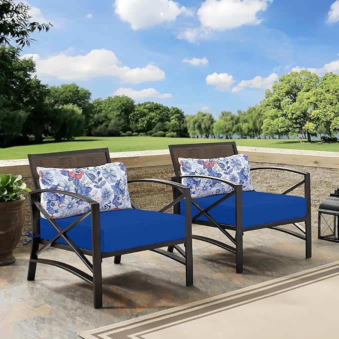 Outdoor Cushions for Patio Furniture, Outdoor Seat and Back Cushion, Waterproof Hampton Bay Deep Seat Replacement Couch Cushions for Lawn Garden, 28.5x28.5 Inch