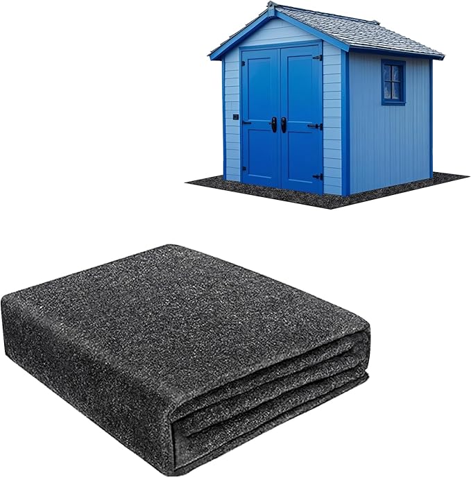 3 x 3 FT Outdoor Storage Shed Mat, 3mm Thickened Waterproof Shed Base Flooring Pad, Outdoor Carport Mat, Dustproof Patio Furniture Floor Scratch Prevention
