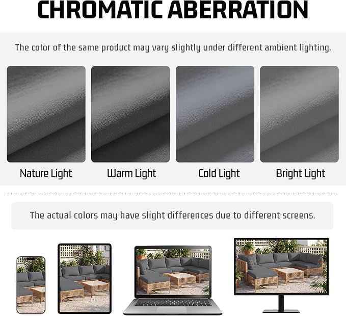 14pcs Outdoor Patio Cushion Covers Replacement, 24" Zippered Outdoor Cushion Covers Waterproof, UV Resistant & Washable Patio Furniture Cushion Covers Waterproof for Patio Sectional, Lght Grayi