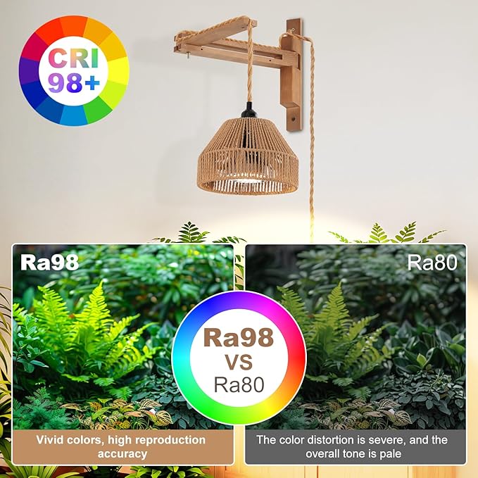 30W 4000K Indoor Plant Hanging Growth Lamp, Wall Mounted with Timing and Bracket for Greenhouse Flowers, Large Tall Plants (Garden-2)