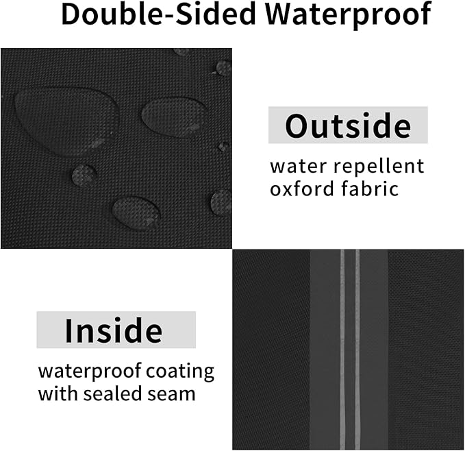 Easy-Going Waterproof Patio Sofa Cover UV Resistant 3 Seater Outdoor Sofa Cover Weatherproof Lawn Patio Furniture Cover with Tape Sealed Seam (79Wx37Dx35H inch, Black)