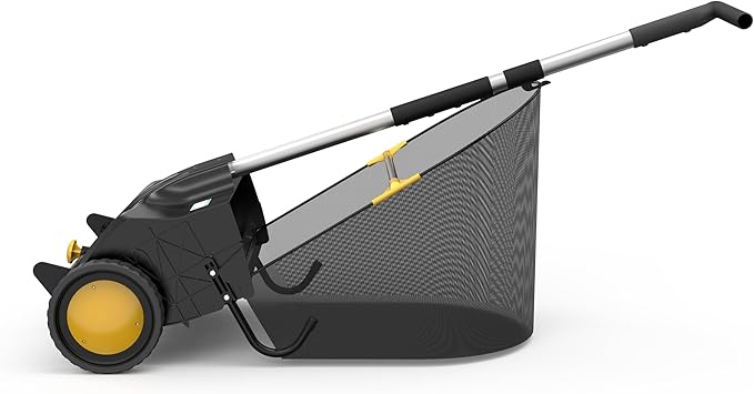 Splendor T-Handle 21' Lawn Sweeper Yard Sweeper for Easy Using Saving Space for Storage Stand up Design