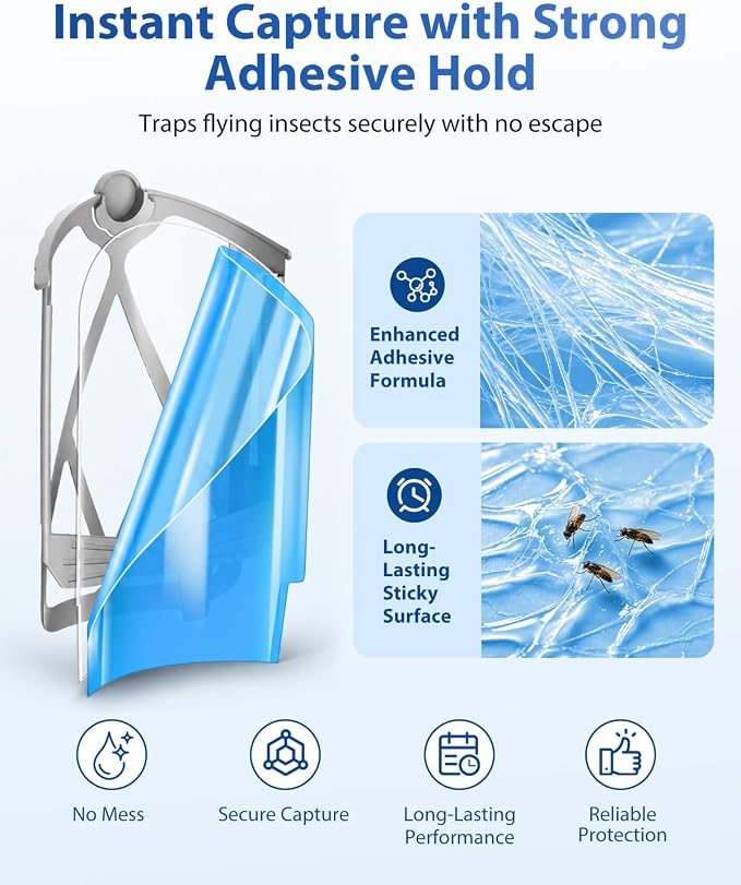 UBeesize 16 Pack Insect Trap Refill Cartridges, 2026 Upgraded Strong Adhesive Refills for Indoor Plug-in Bug Traps, Compatible with M364 and Max Devices, Easy to Replace and Long Lasting