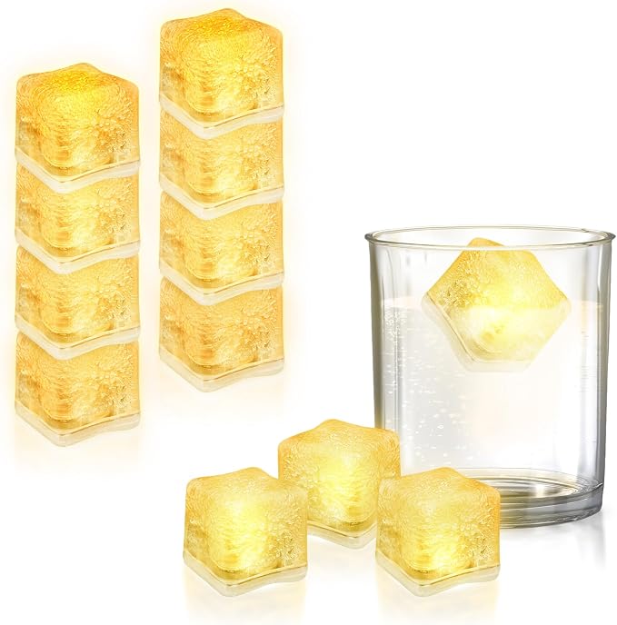 Windy City Novelties 12 pack LED Ice Cubes with Changing Lights (Yellow)
