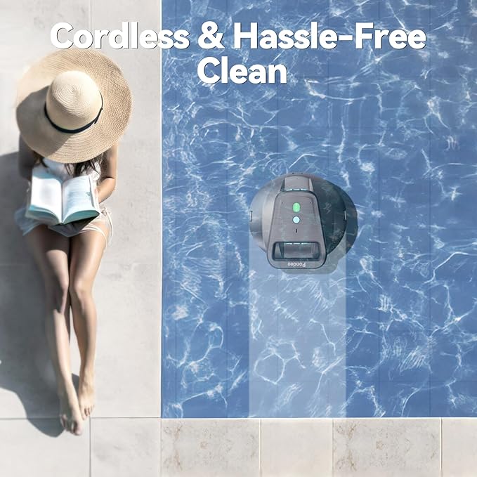 X1 Robotic Pool Vacuum, Cordless Pool Cleaner with 120-Min Runtime, Auto-Parking, 2.5h Fast Charging, for Above-Ground & Flat-Bottom Inground Pools up to 850 sq.ft