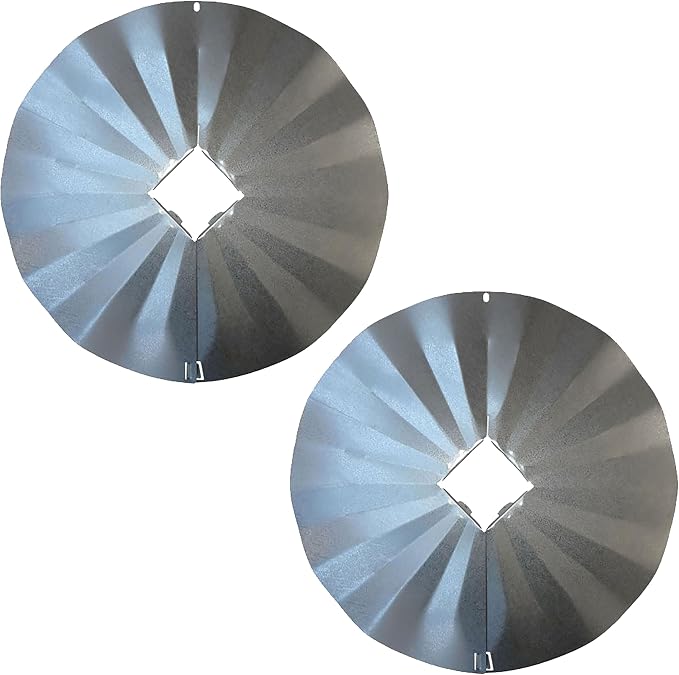 Erva Post Mounted Squirrel Baffles, Galvanized, 23.25" Dia. Each, Pack of 2