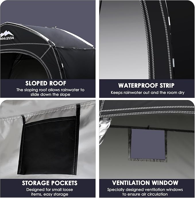 Bike Storage shed Tent, 98 * 59 * 79 Inches Outdoor Portable Storage Shed, Made of 210D Oxford Cloth PU4000mm Waterproof Fabric, Suitable for Storing Bicycles, Motorbikes, Garden Tools, Lawn Mower