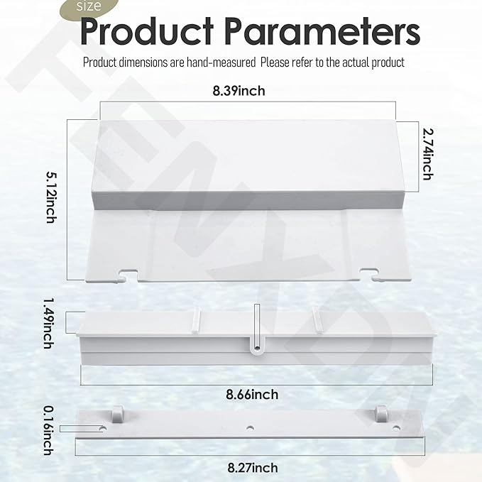 SP1070 Pool Skimmer Weir Flap Door [ 8-7/16" Length, 5-1/4" Width, 1-1/8" Thick] Compatible with Hay-Ward SP1070-K SP1070-D SPX1070KHR SP1070 SP1071 and SP10712S