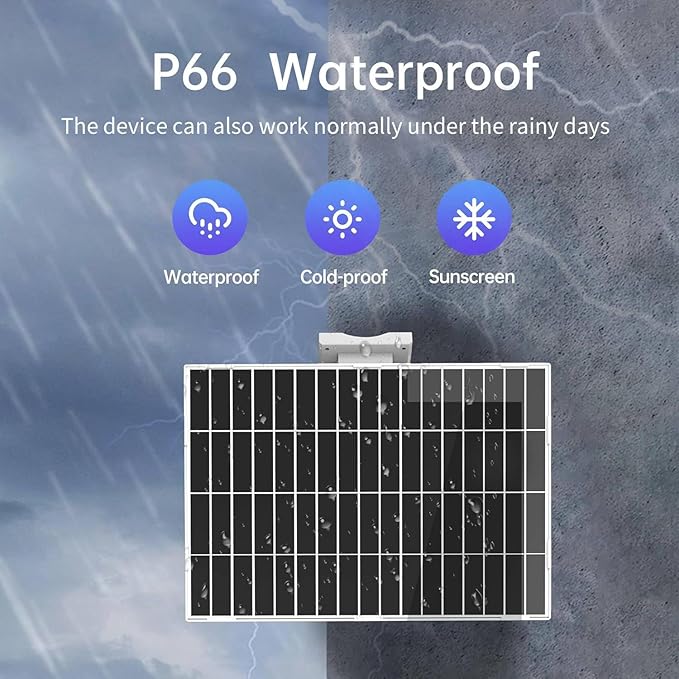 20Watt Solar Panel with 26000mAh Battery – 5VDC Output, Fast Charging, IP65 Waterproof, Ideal for Security Cameras, Outdoor Lights & More (<120WH)
