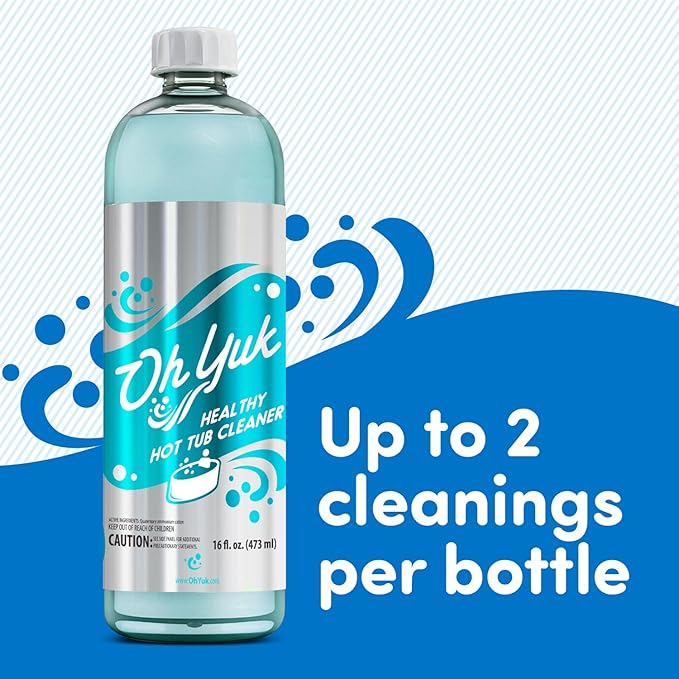 Oh Yuk Hot Tub Cleaner (2 Pack) – Hot Tub Jet Cleaner for Pipes & Jets | Spa Jet Cleaner for Plumbing lins | Deep Clean Spa Pipe Flush Cleaner for Indoor & Outdoor Spas, Swim Spas & Inflatable Tubs