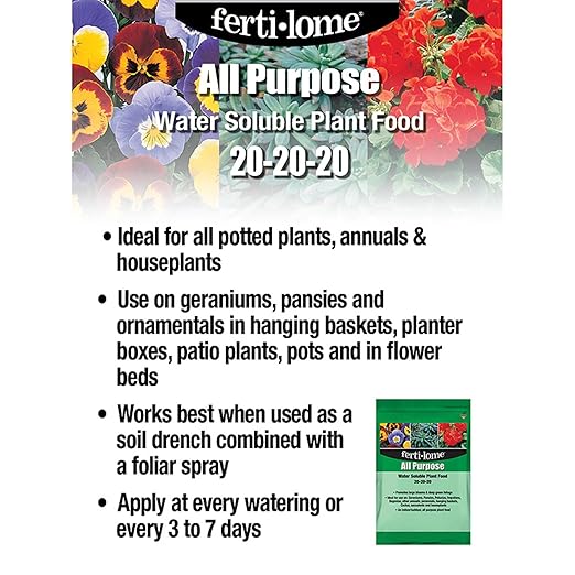Fertilome (11728) All Purpose Water Soluble Plant Food 20-20-20 (8 oz)