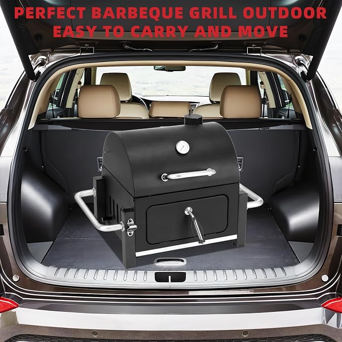 Kendane Portable Charcoal Grill with 314 Square Inch Cooking Area,Compact Tabletop Charcoal Grill with Warming Rack,Small BBQ Grill with Charcoal Tray for Outdoor Camping, Picnic