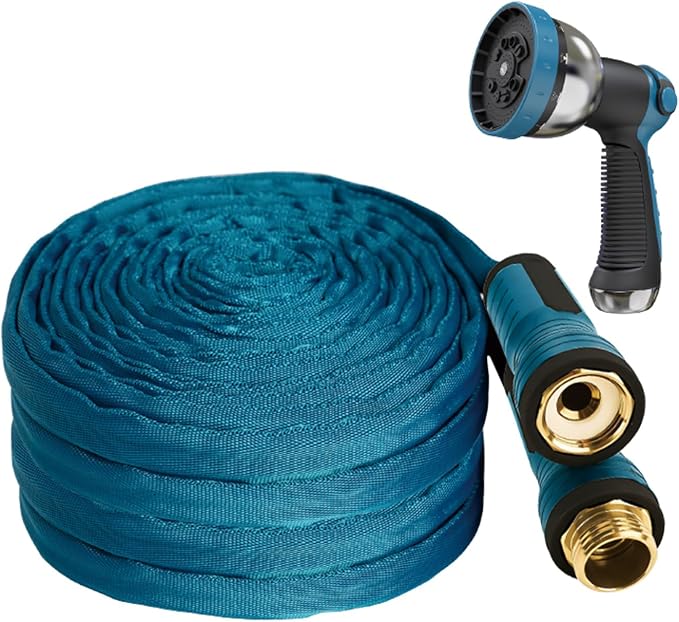 Garden Hose 100 ft, Made of TPE (BetterThan PVC/Hybrid Polymer), Lightweight yet Durable Water Hose with Ergonomic Grip, Drinking Water Safe Material, All-Weather, 3/4" GHT Fittings