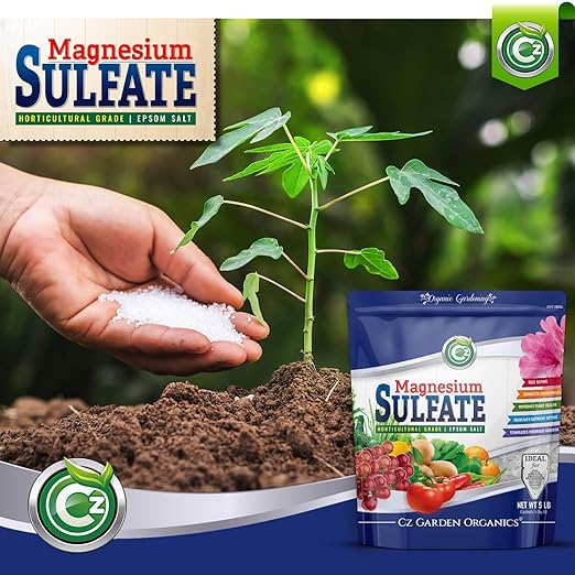 Magnesium Sulfate Epsom Salt 5LB - Made in USA - OMRI Listed - Plant Food Fertilizer for Hydroponics, Plants, Flower Gardens - Fruit, Vegetables, Holistic Herbs