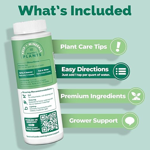 Houseplant Fertilizer – Liquid Plant Food for Lush Growth, Rich Green Leaves & Stronger Root Development, 8 oz