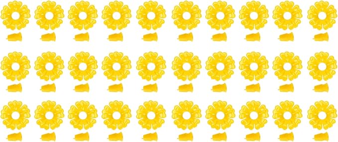 30 Set Hummingbird, Hanging Bird Feeding Ports Star Shaped Flexible Feeder Flowers Replacement Hummingbird Replacement Parts Garden SuppliesYellow (Yellow)