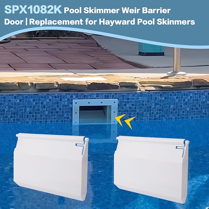 SPX1082K Pool Skimmer Weir Door Replacement for Hayward SP1082 SP1083 SP1084 SP1085 SP1086 Skimmers 2 Pack