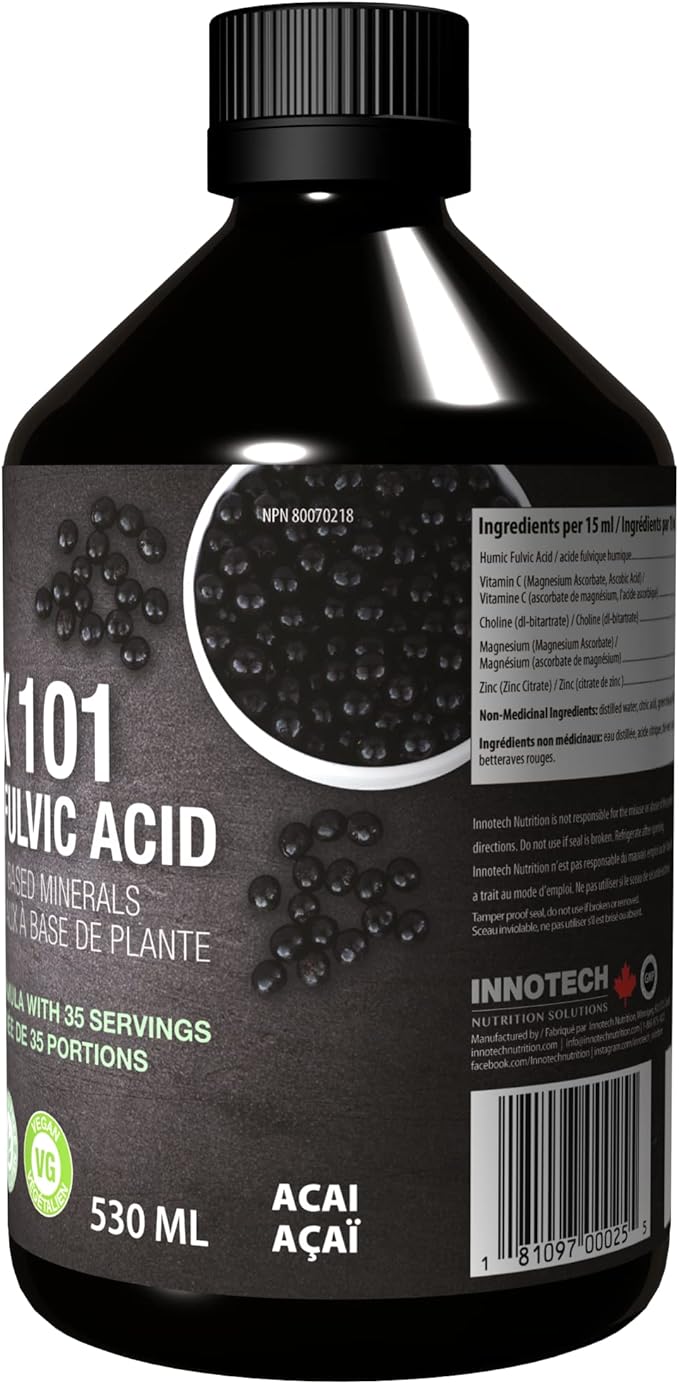 INNOTECH Nutrition: Detox 101 with Humic and Fulvic Acid, Acai Green Tea- 500ml