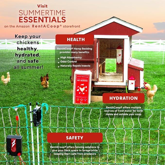 RentACoop Electric Fence Energizer (RAC200-2.0 Joules) - Plug-in Energizer for Electric Fencing Systems for Poultry Netting, Chickens, Gardens, Goats, and Other Animals