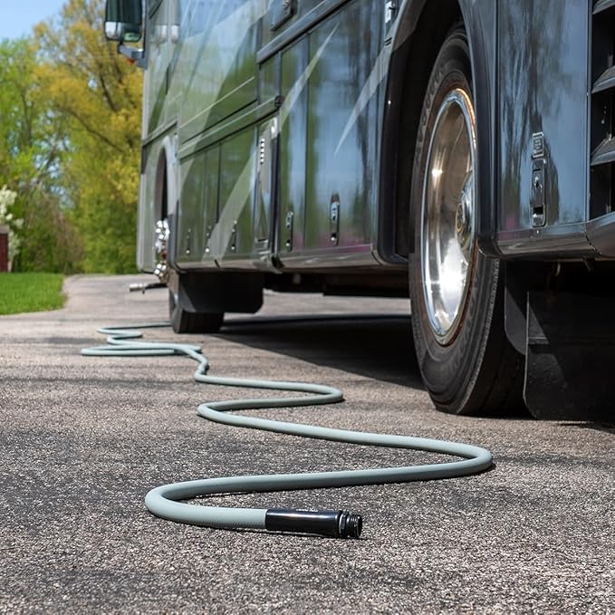 Flexzilla Colors Garden Hose 5/8 in. x 75 ft., Lightweight All-Weather Water Hose, Durable and Flexible, Leak-Free Connections, Slate Gray
