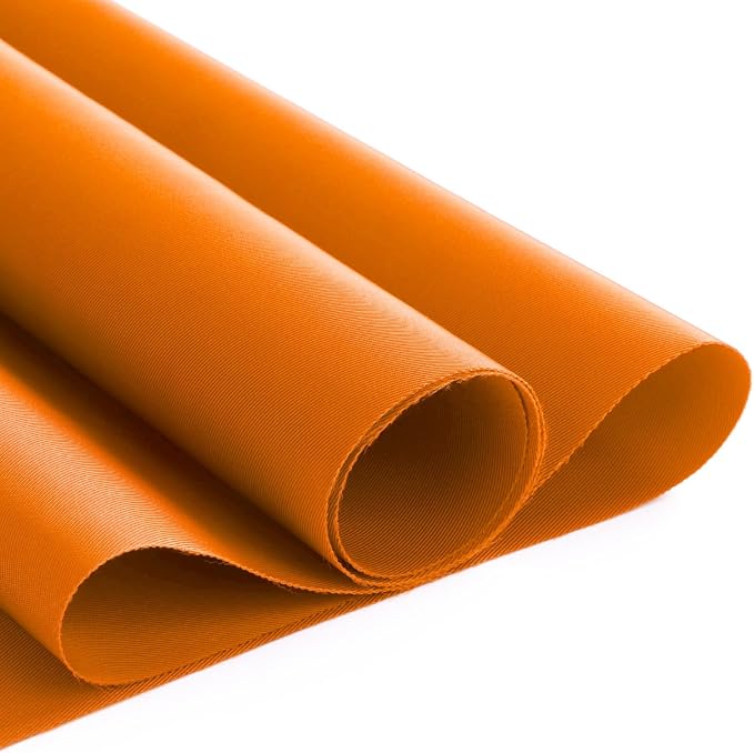 Nylon Fabric, 58"W 420D Waterproof Fabric 1 Yard Ripstop Nylon Material Outdoor Upholstery Twill Sewing Material for Patio Chair, Lining, Cushion, Purse, Tote Bag, Tent, Tarp Cover, DIY Project Orange
