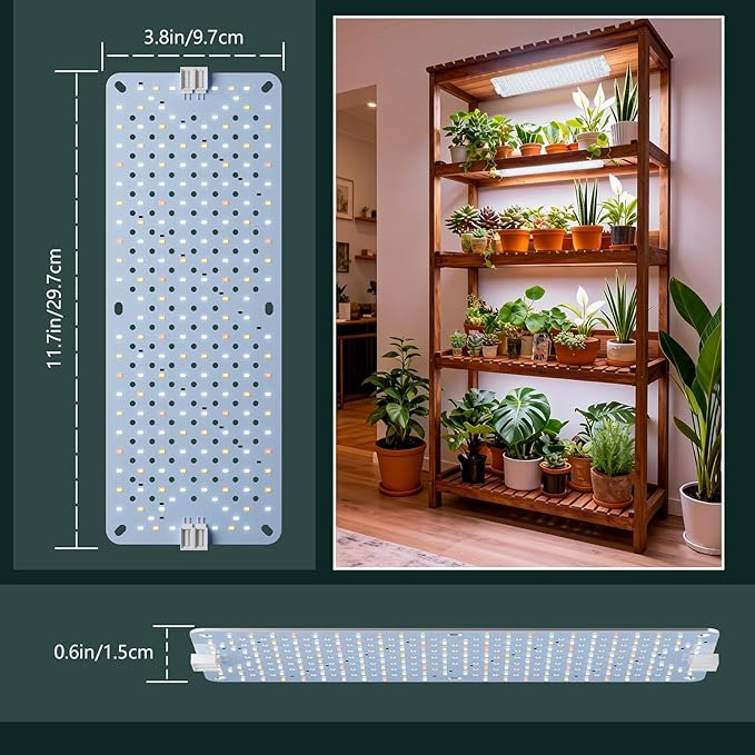 Grow Lights for Indoor Plants Full Spectrum,High PPFD 1536LEDs Plant Lights with 4/8/12/16/20H Timer, Flexible Series & Parallel Connection for Indoor Growing(8 Pack)