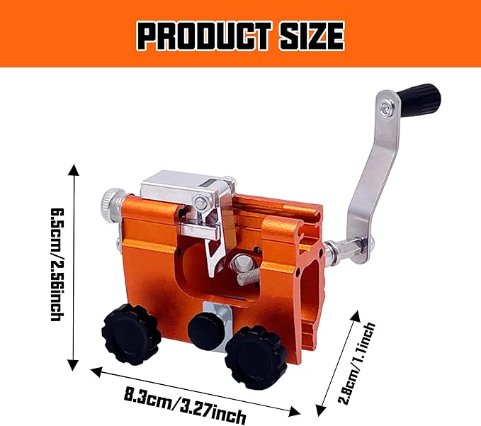 QTG Manual Chain Saw Sharpener,Adjustable Clamp & Precision Guide,Portable Metal Attachment,8-22" Chain/Electric Saws