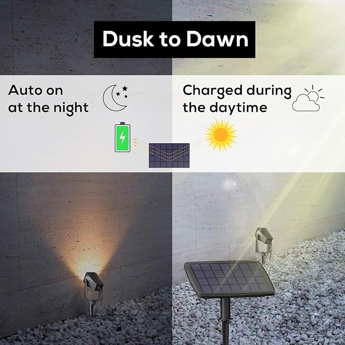 Solar Smart Bluetooth Landscape Spotlights 4 Pack, RGBW Landscape Light, Solar Spot Lights Outdoor, Solar Outdoor Uplights for Garden Trees Yard Landscape