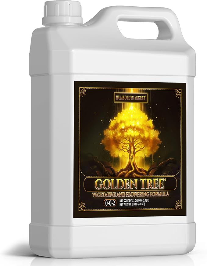 Humboldts Secret Golden Tree Liquid Plant Food | Enhances Growth Indoors or Outdoors | All-in-One Plant Nutrients for Vegetables, Trees, Flowers, Fruits, Roses, Lawns, Tomatoes | 1 Gallon