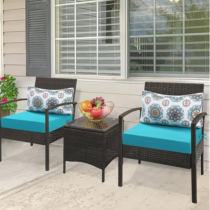 Outdoor Cushions for Patio Furniture, Outdoor Seat and Back Cushion, Waterproof Hampton Bay Deep Seat Replacement Couch Cushions for Lawn Garden, 28.5x28.5 Inch