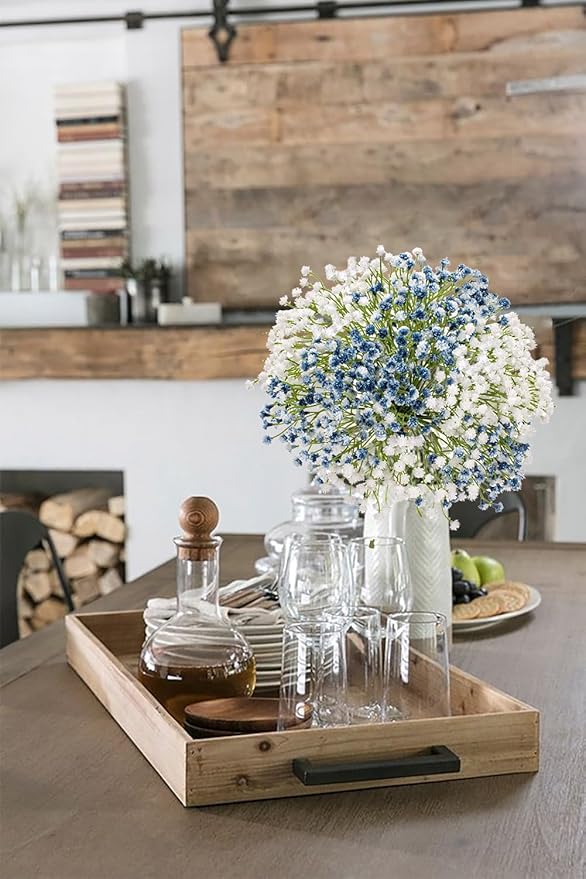 Baby's Breath Artificial Flowers Bulk 10 Pack (30pcs) Faux Baby Breath Plastic Flower Fake Gypsophila Flower Arrangement for Crafts Fake Flowers Bouquet for Wedding Centerpieces Mix Baby Breath